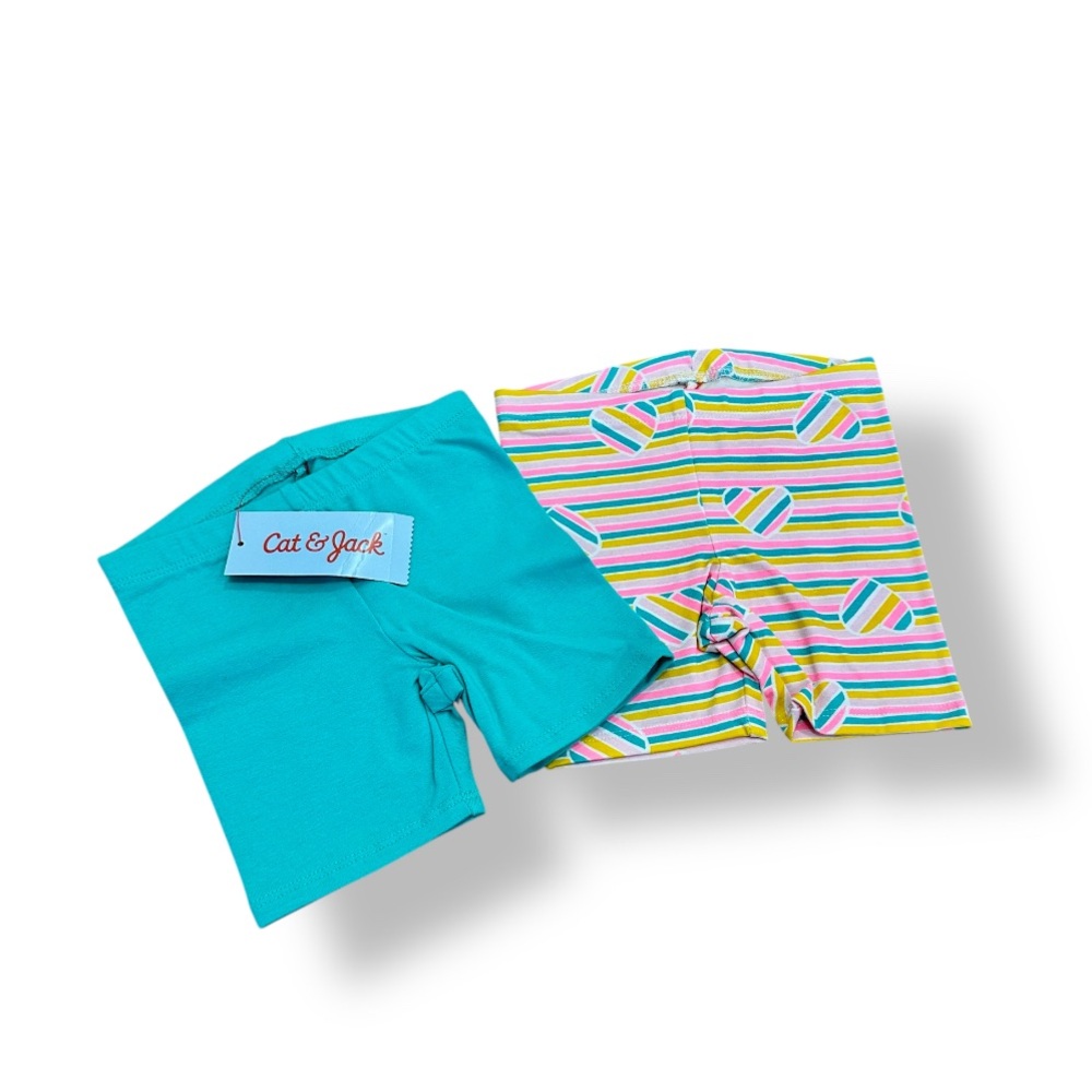 NWT Cat & Jack Tough Cotton in Mint/Heart Striped, Size 18month